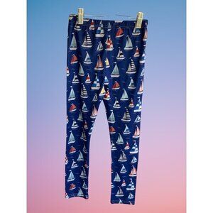 ILover Blue Sailboat Nautical Themed girls leggings new without tags size 7-10
